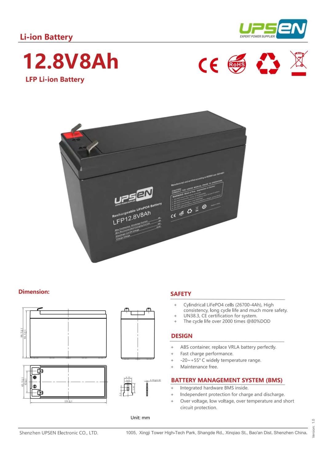 12V Lithium Ion Green Works Battery Rechargeable 9ah 18650 High Capacity for Toy Car and Agricultural Tools Solar Battery